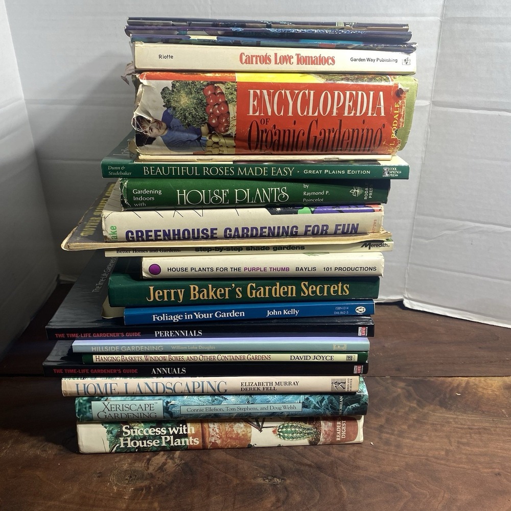 Lot Of 21 VTG Gardening Plants Books Indoor Outdoor